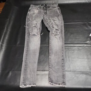 Jordan Craig Mens Black Sean Distressed‎ Jeans 32x32